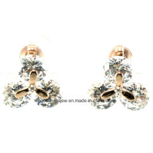 Bonne qualité et belle fleur écouteur en cristal pour femmes bijoux en argent sterling 925 boucles d&#39;oreilles E6307